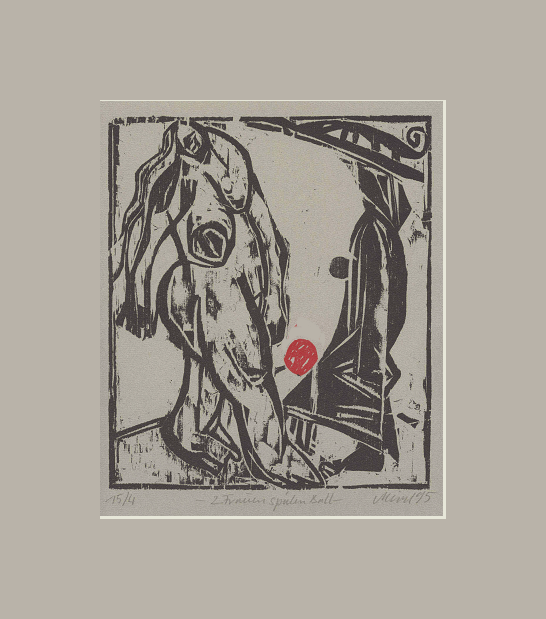 Zwei frauen spielen Ball