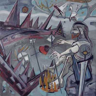 Sigurd ißt das Herz des Drachen