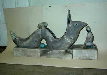 Georg spricht mit dem Drachen