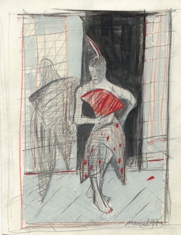 Mädchen mit Fächer