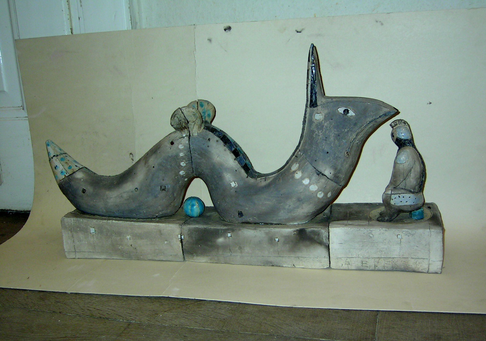 Georg spricht mit dem Drachen